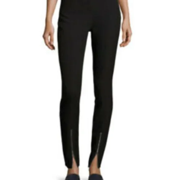 EUC Elizabeth & James Eddine Black High-Waist Skinny Zip-cuff Ponte Pants Size 2 - Picture 2 of 9